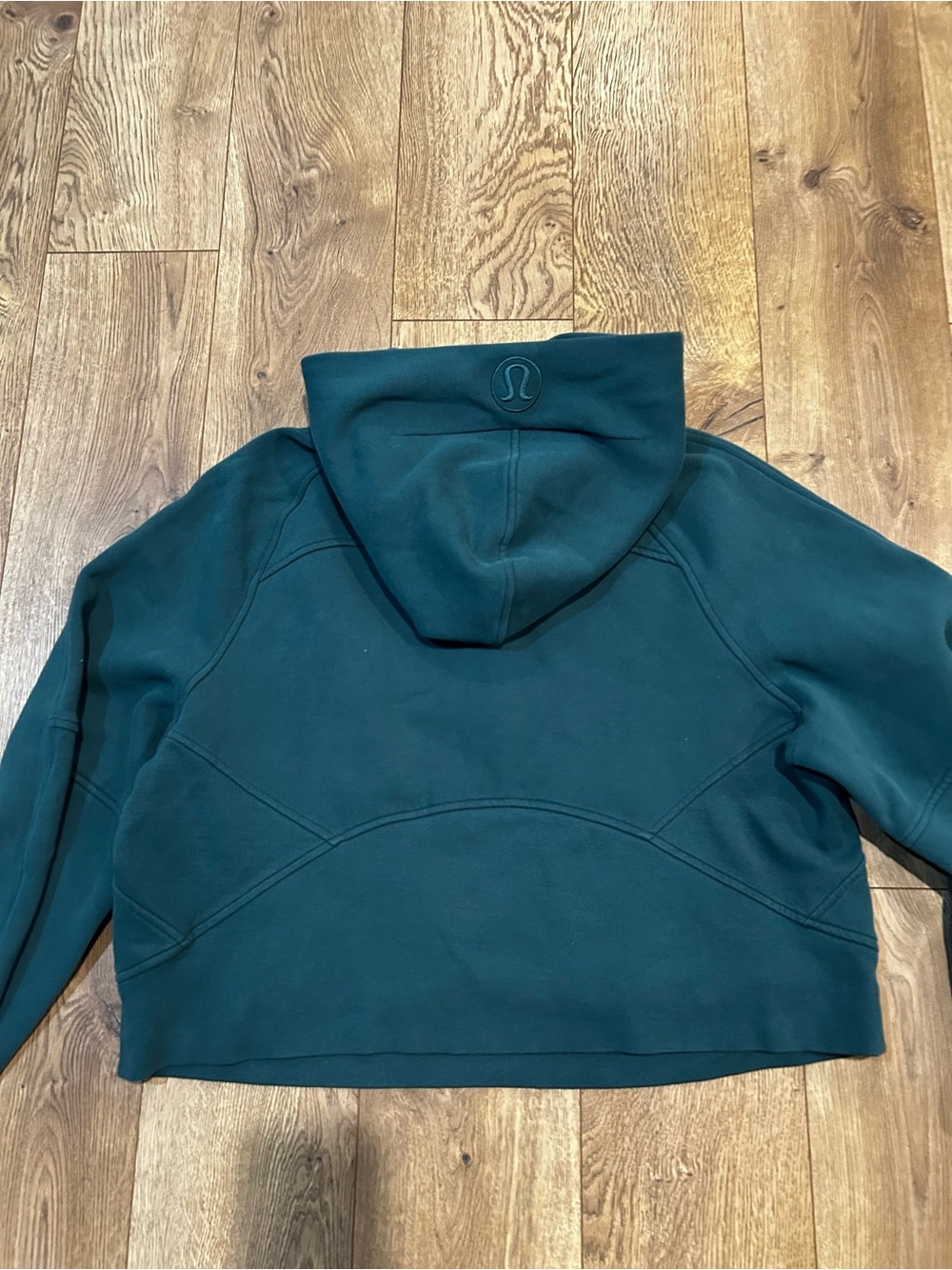 lululemon athletica women’s teal scuba sweatshirt M/L - Picture 2 of 3